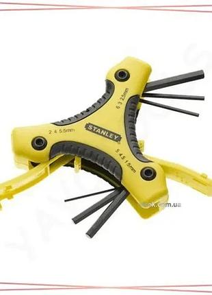 Ключи шестигранные stanley triangle с ручкой набор 9 шт для работы и ремонта инструмент для монтажа sku_0-95-935