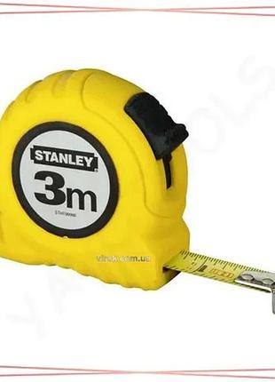 Рулетка stanley 3 м х 12,7 мм пластмасовий корпус для будівельних робіт професійна вимірювальна стрічк sku_0-30-487