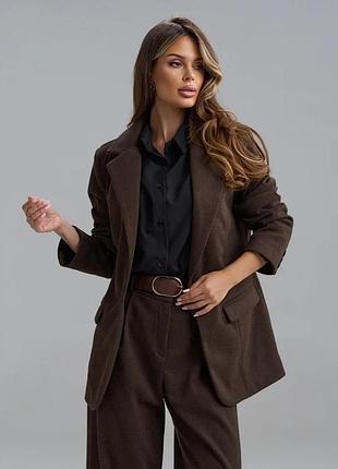 Піджаки issa plus 15851p xxl темно-коричневий