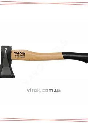 Сокира yato клин 1 кг длина 515 мм для рубки дров и строительных работ инструмент для дачи sku_yt-8011
