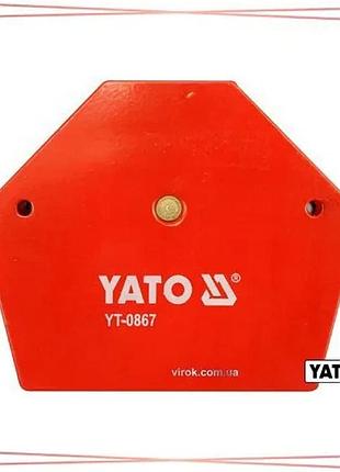 Струбцина магнитная для сварки yato 34 кг 111х136х24 мм держатель для сварочных работ sku_yt-0867