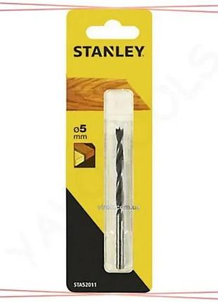 Свердло по дереву stanley ø5 мм свердло для дерева свердло для деревини sku_sta52011-qz