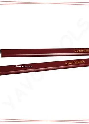 Карандаш stanley столярный hb 176 мм для черчения и рисования деревянных поверхностей sku_1-03-850