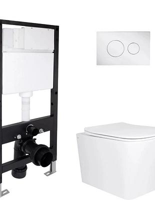 Готове рішення qtap для ванної кімнати: підвісний унітаз tern ultra quiet 525 x 345 x 360 + комплект інсталяції standard (кругла