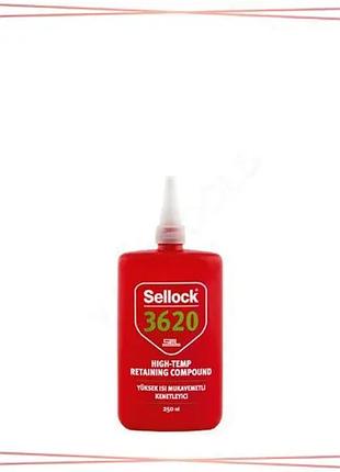 Герметик термостойкий sellock 3620 зеленый для фиксации резьбовых соединений до 150с тюбик 50 мл sku_20v250