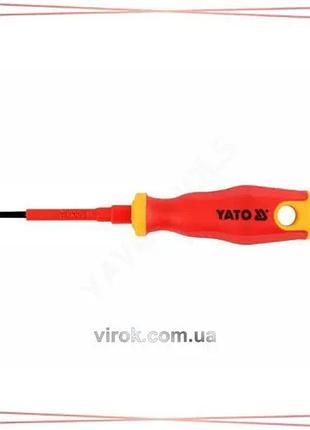 Хрестова викрутка діелектрична ізольована yato ph0 60мм vde до 1000v для електромонтажних робіт sku_yt-2821