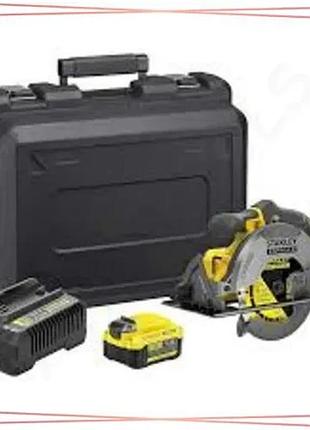 Циркулярная пила ручная stanley fatmax v20 2 аккумулятора 4а диск 165мм глубина пропила 54мм кейс sku_sfmcs500m2k-qw