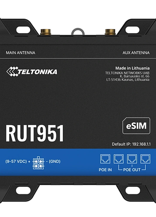 Маршрутизатор teltonika rut951 poe+ (rut951b10j00)