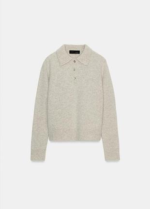 Шерстяний светр поло zara 100% вовна