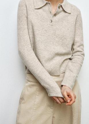 Шерстяний светр поло zara 100% вовна