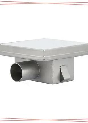 Трап підлоговий лінійний fala wet-dry 150х150 мм з нержавіючої сталі сифон 52 мм для ванної кімнати sku_71620