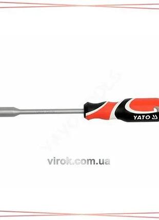 Торцевая викрутка yato с магнитным наконечником 6 мм длина 242 мм crv инструмент для шестигранных розе sku_yt-1542