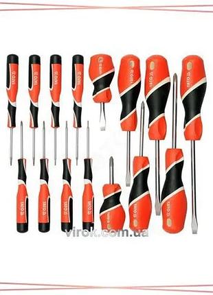 Набор отверток yato sl ph torx 15 шт инструменты для ремонта и сборки комплект ручных инструментов sku_yt-25981