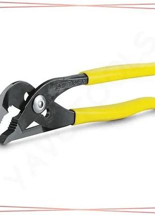 Переставные клещи stanley 240 мм с пвх ручками сантехнические кованые для работы с трубами и фитингами sku_2-84-301