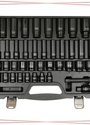 Головки торцевые ударные yato 1/2" хромомолибденовые 40 шт для профессионального использования инструм sku_yt-10555