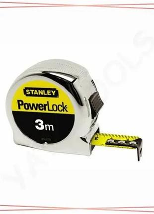 Рулетка stanley powerlock 3м 19мм измерительная лента для строительства и ремонта инструмент sku_0-33-522