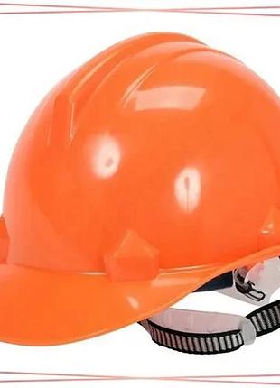 Каска защитная vorel оранжевая из hdpe для работы и строительства головной убор защитный sku_74171