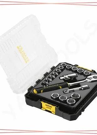 Набор торцевых головок stanley fatmax 3/8" 18 шт для работы с крепежом инструмент для механиков sku_fmmt98102-0