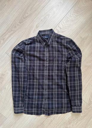 Чоловіча сорочка в клітинку fred perry longsleeve shirt | розмір m | оригінал