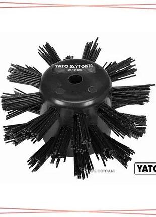 Щетка для очистки канализации yato ø10 см нейлоновая и полипропиленовая щетка для труб очиститель sku_yt-24970