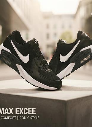 Оригинальные кроссовки nike air max excee (gs) • р. 37-37.5 (24 см) • черные с белым