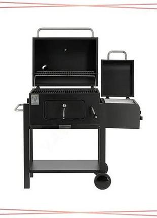 Вугільний гриль з коптильнею lund 112x62x121 см решітка 54,5x23,5 см для приготування страв на відкрит sku_99925