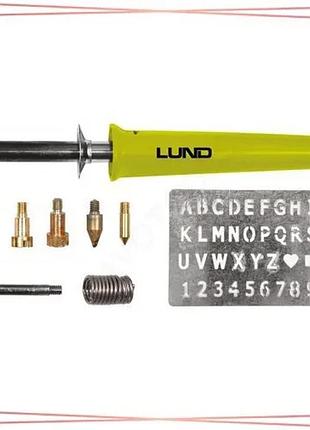 Паяльник для дерева lund 30вт макс t 400°c с наконечниками 11 элементов инструмент для творчества sku_78890