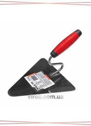 Кельма трикутна yato 200х190 мм нержавіюча сталь для будівництва та ремонту інструмент для штукатурки sku_yt-5234