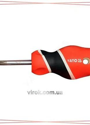 Хрестовая викрутка yato ph2 38 мм универсальная s2 с магнітним лезом для професійних робіт sku_yt-25928