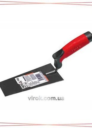 Кельма трапецевидна yato 165х80х55 мм нержавіюча сталь для штукатурних робіт та будівництва sku_yt-5240