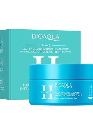 Патчи для глаз с гиалуроновой кислотой и коллагеном bioaqua hyaluronic acid collagen intensive hydrating eye mask, 80 шт