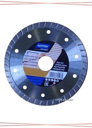Алмазный диск norton-diy bricks-tiles турбо ø115 мм для резки кирпича и плитки sku_70184601278