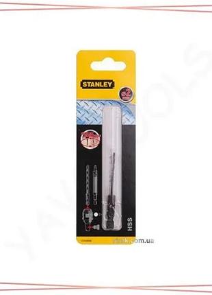 Свердло по металу stanley super-lock hss ø2x66/25 мм хвостик hex 1/4 для свердління металу sku_sta50008-xj