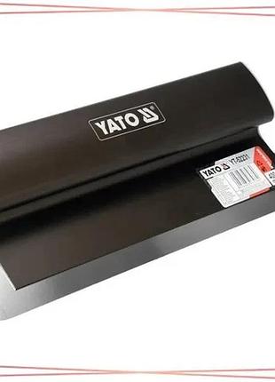 Шпатель для фінішного шпаклювання yato 400 мм з алюмінієвою ручкою змінне лезо для ремонту та оздоблен sku_yt-52231