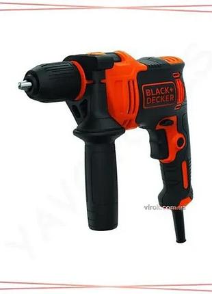 Ударная дрель black+decker 550 вт 2800 об/мин 47600 уд/мин быстрозажимной патрон 1,5-13 мм электрическ sku_beh550-qs