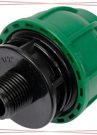 Муфта для пластиковых труб 32 мм 1/2" flo полипропиленовая для давления 1 mpa трубное соединение sku_88894