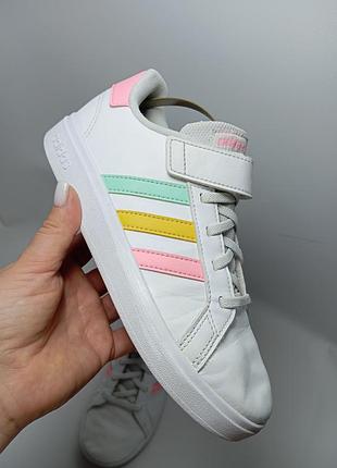 Кроссовки adidas, белые для девочки 2