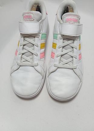 Кроссовки adidas, белые для девочки 4
