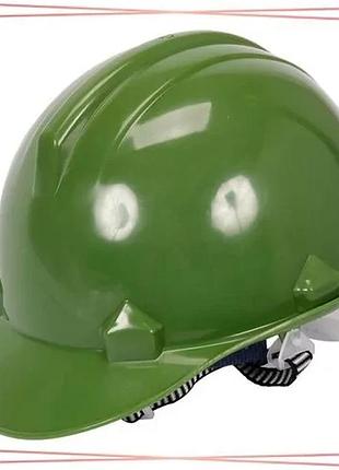 Каска для защиты головы vorel зеленая из hdpe для строительных работ защитная каска sku_74176