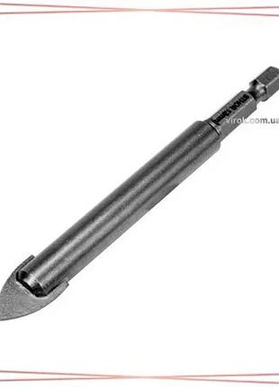Свердло по склу і кераміці sthor yg6x hex-1/4" ø12x100 мм для свердління кераміки та скла sku_21706