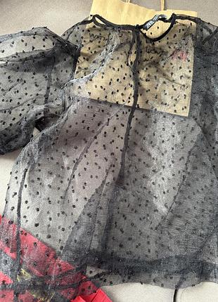 Блуза від zara  в горох 4