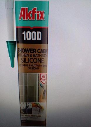 Силикон белый санитарный akfix 100 d