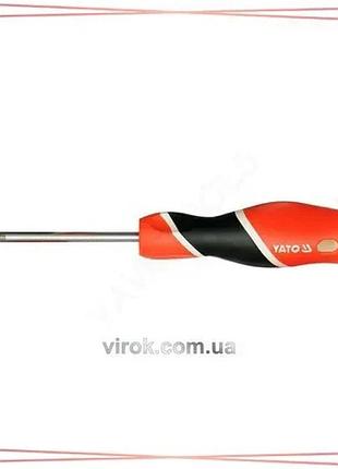 Хрестовая викрутка yato ph1 100 мм универсальная с магничным лезом и сатинованным хвостовиком sku_yt-25924