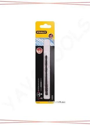 Свердло по металлу stanley super-lock hss ø6 мм хвостик hex 1/4 для сверления металла 107 мм sku_sta50033-xj