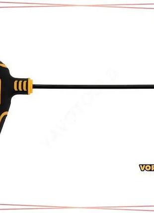 Ключ шестигранный vorel тип т hex 3 x 100 x 72 мм cr-v 6150 инструмент для работы с болтами и гайками sku_56642
