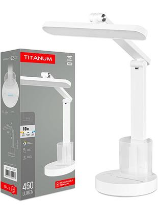 Led лампа настольная с аккумулятором titanum tltf-014w 10w 3000-6000k