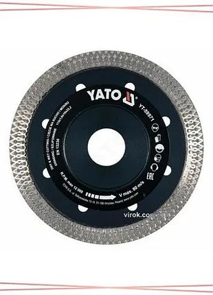 Алмазный отрезной диск yato ø115x1.6x10x22.2 мм для керамики стекла и камня в сухом и мокром режиме sku_yt-59971