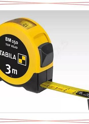 Рулетка stabila type bm 150 3 м x 16 мм двухсторонняя с дисплеем для измерений в строительстве sku_19839