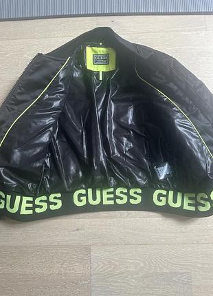 Куртка guess. , бомбер, укорочений крій (кроп), на блискавці 8
