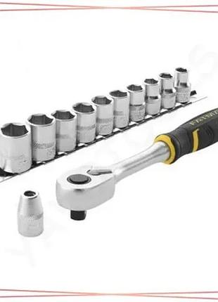 Набір головок з тріщаткою stanley 3/8" 22 од ключі для ремонту авто та побутових пристроїв набір інстр sku_fmmt82680-0